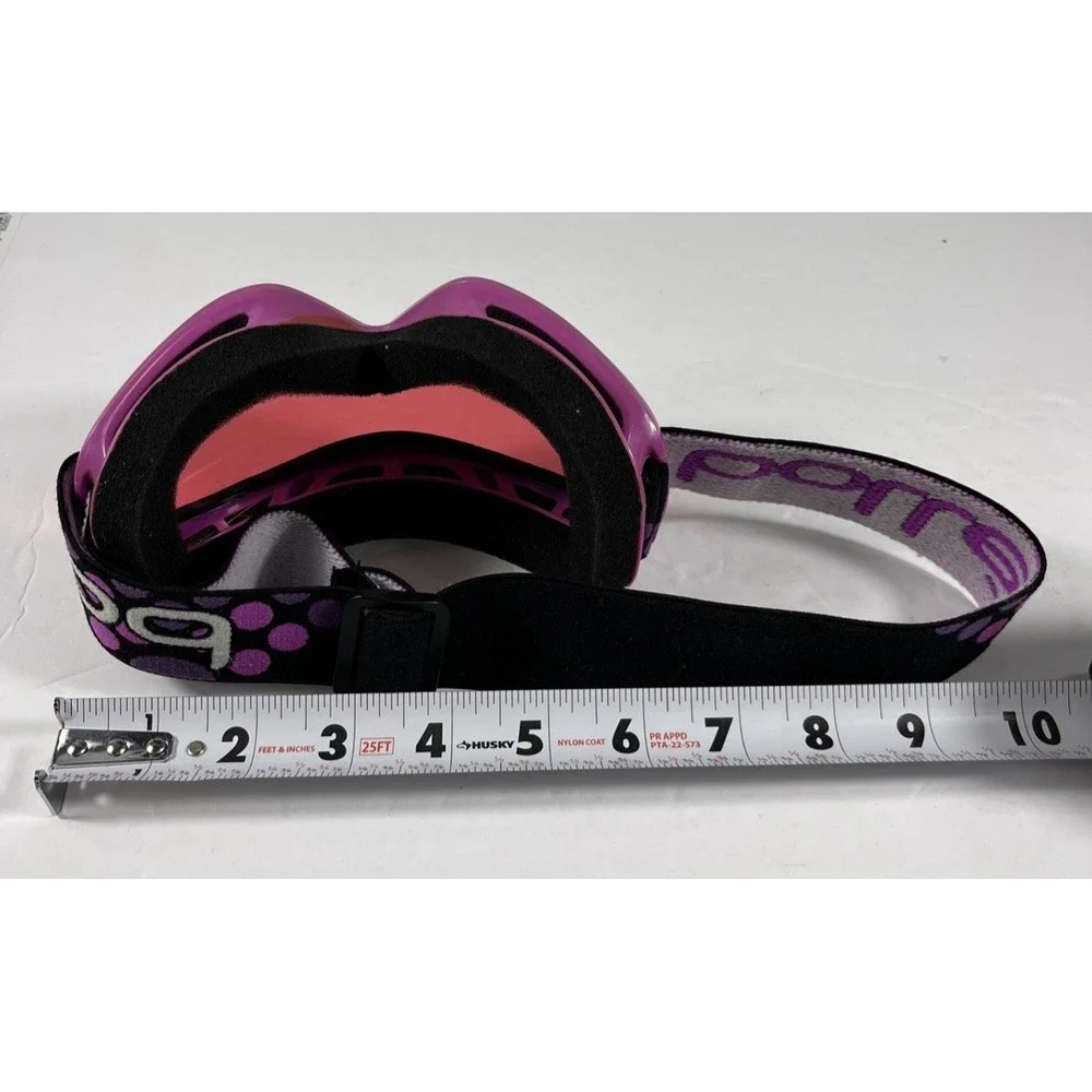 BOLLE SKI GOGGLES Pink Frames Red Clear Lenses Snowboard Black Adjustable Strap